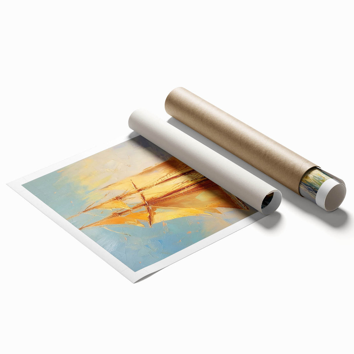 Majestic Voyage – Textured Sailboat Canvas Art for Dynamic Spaces