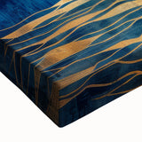 Golden Horizon – Abstract Mountain and Sun Art with Luxe Gold Leaf