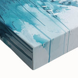 Icy Peaks – Majestic Mountain Waterfall Art with Luxe Gold Details