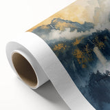 Glam Wall Art with Waterfall Scene - Luxury Metallic and Chic Decor