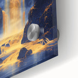 Bold Waterfall Glam Wall Art - Luxury Metallic and Chic Decor