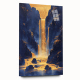 Bold Waterfall Glam Wall Art - Luxury Metallic and Chic Decor