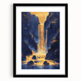 Bold Waterfall Glam Wall Art - Luxury Metallic and Chic Decor