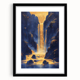 Bold Waterfall Glam Wall Art - Luxury Metallic and Chic Decor
