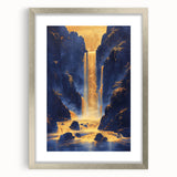 Bold Waterfall Glam Wall Art - Luxury Metallic and Chic Decor