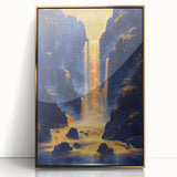 Bold Waterfall Glam Wall Art - Luxury Metallic and Chic Decor