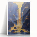 Bold Waterfall Glam Wall Art - Luxury Metallic and Chic Decor