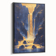 Bold Waterfall Glam Wall Art - Luxury Metallic and Chic Decor