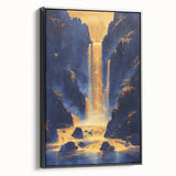 Bold Waterfall Glam Wall Art - Luxury Metallic and Chic Decor