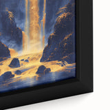 Bold Waterfall Glam Wall Art - Luxury Metallic and Chic Decor