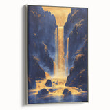 Bold Waterfall Glam Wall Art - Luxury Metallic and Chic Decor