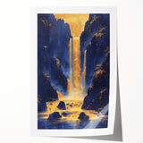 Bold Waterfall Glam Wall Art - Luxury Metallic and Chic Decor