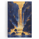 Bold Waterfall Glam Wall Art - Luxury Metallic and Chic Decor