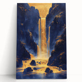 Bold Waterfall Glam Wall Art - Luxury Metallic and Chic Decor