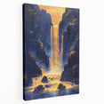 Bold Waterfall Glam Wall Art - Luxury Metallic and Chic Decor