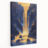 Bold Waterfall Glam Wall Art - Luxury Metallic and Chic Decor