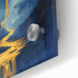 Golden Sun Glam Wall Art - Luxury Waterfall and Chic Decor