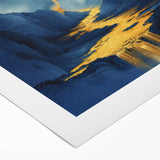 Golden Sun Glam Wall Art - Luxury Waterfall and Chic Decor