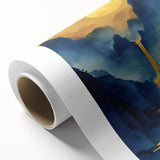 Golden Sun Glam Wall Art - Luxury Waterfall and Chic Decor