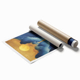 Golden Sun Glam Wall Art - Luxury Waterfall and Chic Decor