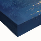 Golden Waterfall Glam Wall Art - Chic Decor with Blue and Gold Tones