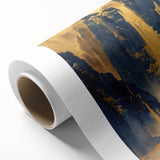 Glam Wall Art - Golden Waterfalls and Dark Blue Mountains in Luxurious Style