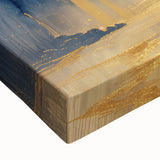 Glam Wall Art - Golden Waterfalls and Dark Blue Mountains in Luxurious Style