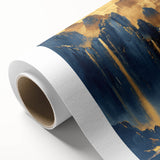 Glam Wall Art - Majestic Golden Waterfalls and Dark Blue Mountains