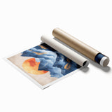 Glam Wall Art - Golden Sun Over Dark Blue Mountains and Waterfalls