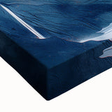 Glam Wall Art - Golden Sun Over Dark Blue Mountains and Waterfalls