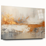Glam Wall Art - Abstract Gold and Textured Neutral Tones in Modern Style