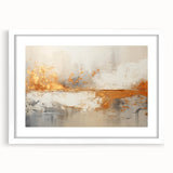 Glam Wall Art - Abstract Gold and Textured Neutral Tones in Modern Style