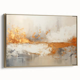 Glam Wall Art - Abstract Gold and Textured Neutral Tones in Modern Style