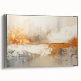 Glam Wall Art - Abstract Gold and Textured Neutral Tones in Modern Style