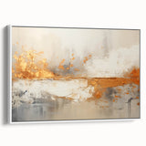 Glam Wall Art - Abstract Gold and Textured Neutral Tones in Modern Style