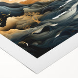 Glam Wall Art - Dreamlike Golden Landscape with Rolling Hills and Moon