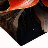 Glam Wall Art - Vibrant 3D Florals in Blue, Gold, and Red Tones