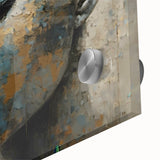 Glam Wall Art - Emotional Portrait with Gold and Blue Textures