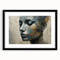 Glam Wall Art - Emotional Portrait with Gold and Blue Textures