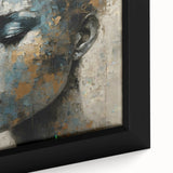Glam Wall Art - Emotional Portrait with Gold and Blue Textures