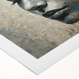 Glam Wall Art - Emotional Portrait with Gold and Blue Textures