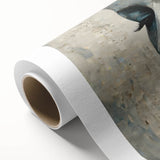 Glam Wall Art - Emotional Portrait with Gold and Blue Textures