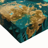 Teal and Gold Bold Portrait Art - Glam Luxe Wall Décor