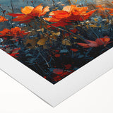 Bold Butterfly & Poppies Wall Art - Nature-Inspired Glam Design