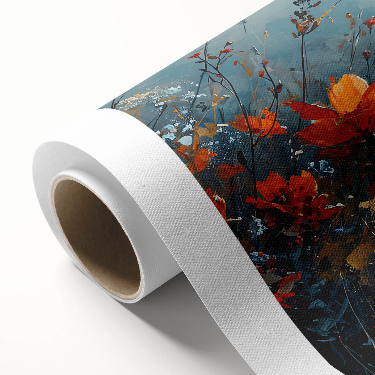 Bold Butterfly & Poppies Wall Art - Nature-Inspired Glam Design