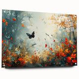Ethereal Butterfly Garden Wall Art - Glam Nature Collection