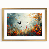 Ethereal Butterfly Garden Wall Art - Glam Nature Collection