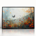 Ethereal Butterfly Garden Wall Art - Glam Nature Collection