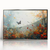 Ethereal Butterfly Garden Wall Art - Glam Nature Collection