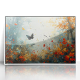 Ethereal Butterfly Garden Wall Art - Glam Nature Collection
